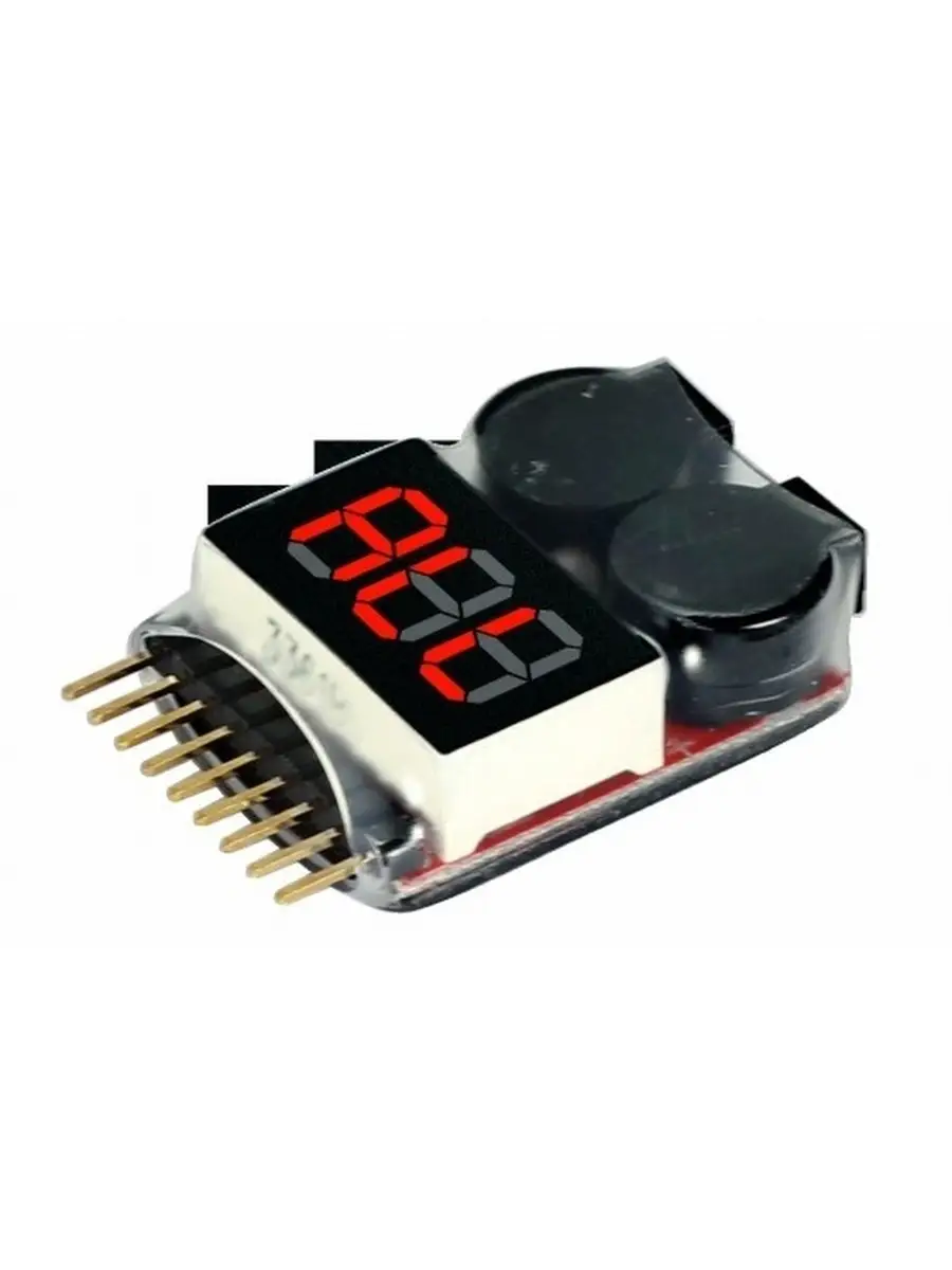 Бортовой тестер-индикатор напряжения Li-Po 1-8S Lipo tester