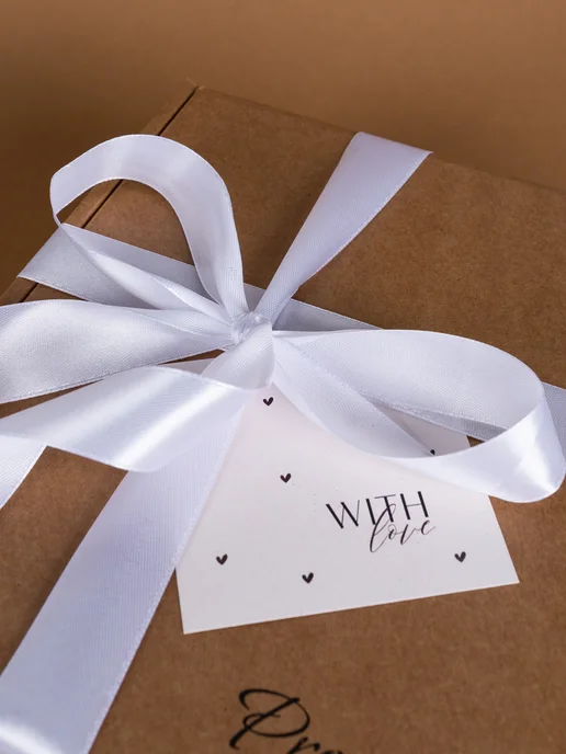TOYSBAG Коробка подарочная для подарка с лентой и наполнителем, белый, фото 5