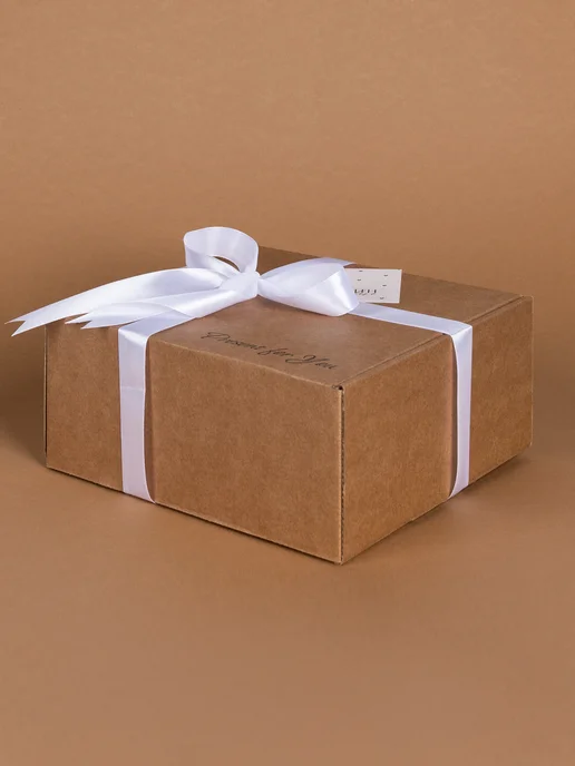 TOYSBAG Коробка подарочная для подарка с лентой и наполнителем, белый, фото 7