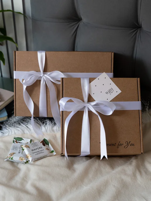 TOYSBAG Коробка подарочная для подарка с лентой и наполнителем, белый, фото 8