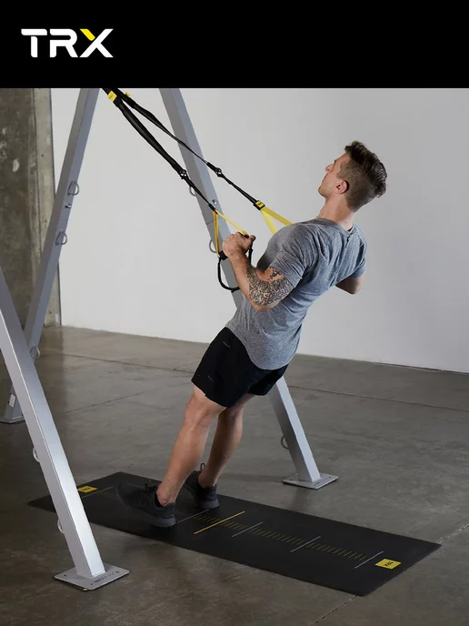 TRX Коврик спортивный нескользящий для йоги и фитнеса, черный, фото 8