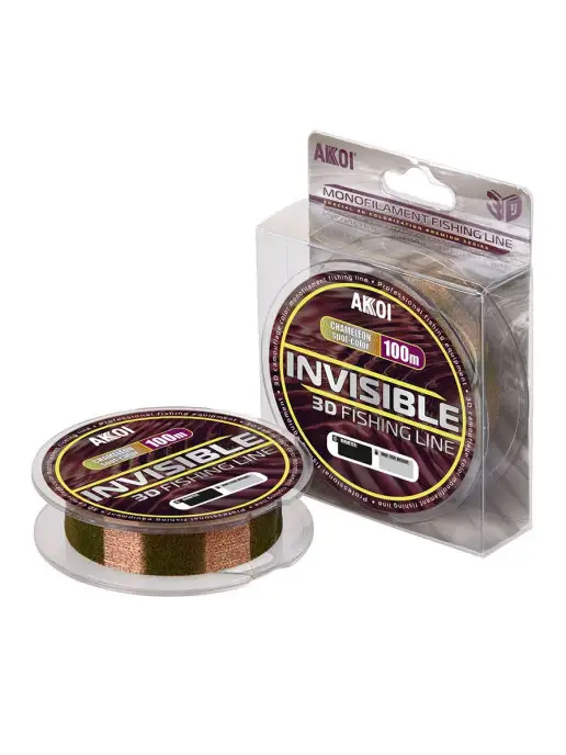 Akkoi 3D-леска INVISIBLE (100м хамелеон 0,18мм 6,34кг 1шт), 100 м, 6,34 кг, фото 2