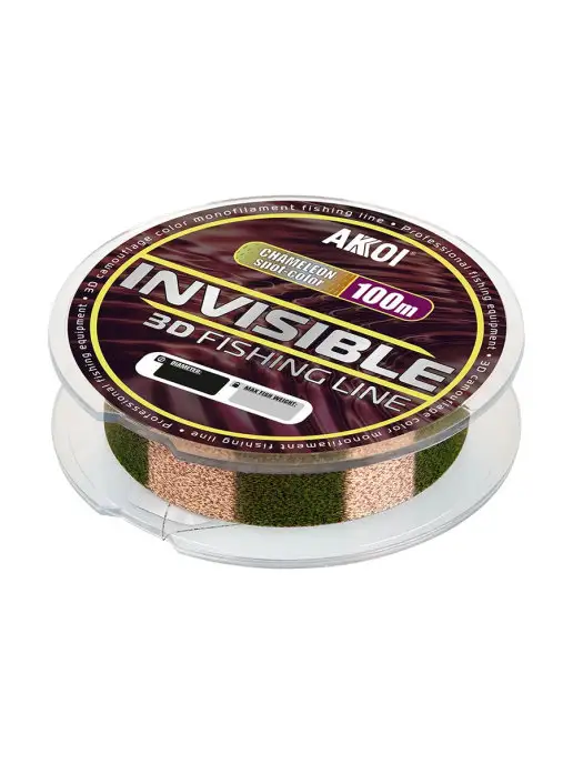 Akkoi 3D-леска INVISIBLE (100м хамелеон 0,18мм 6,34кг 1шт), 100 м, 6,34 кг, фото 4