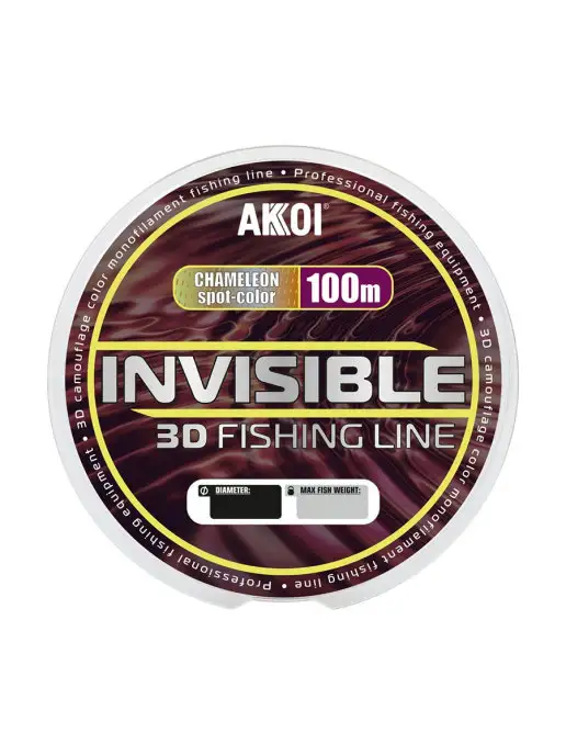 Akkoi 3D-леска INVISIBLE (100м хамелеон 0,18мм 6,34кг 1шт), 100 м, 6,34 кг, фото 6