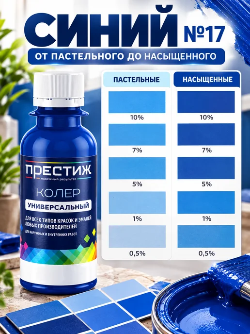 Престиж Колер для краски синий 100 мл, 100 мл, фото 2