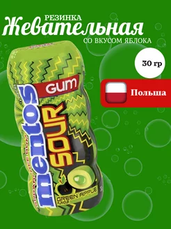 Жевательная резинка Ментос Соур Зеленое яблоко 30 гр Mentos 49132664 купить за 249 ₽ в интернет-магазине Wildberries