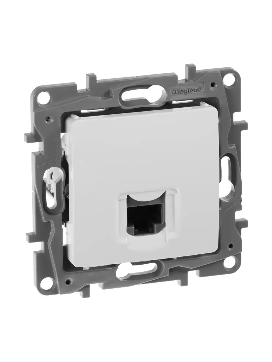 Механизм компьютерной розетки Etika RJ45 UTP 5 белый