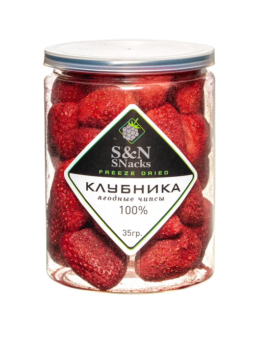 S&N SNacks Сублимированная клубника целая ягода без сахара, вариант