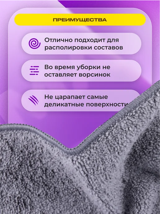 Smart Open Микрофибры тряпка для машины, серый, фото 3