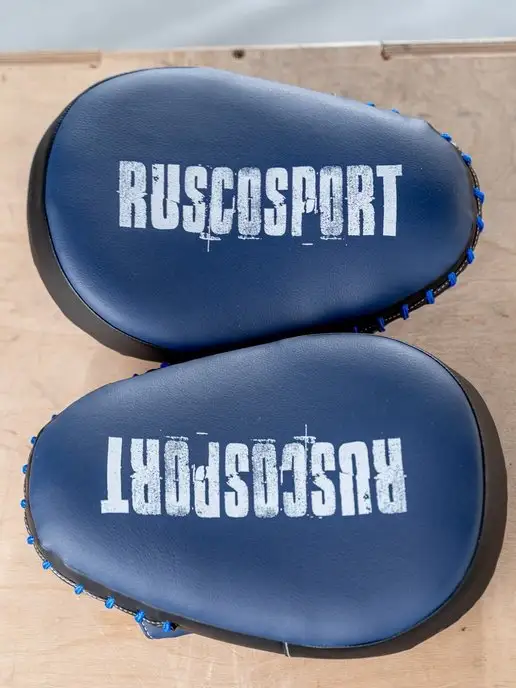 RuscoSport Лапы боксерские изогнутые для отработки ударов, синий, фото 8