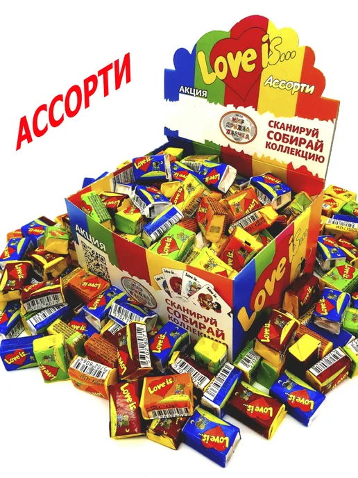 Love Is Жевательная резинка Ассорти Ловис 100 шт, 100 шт, фото 4