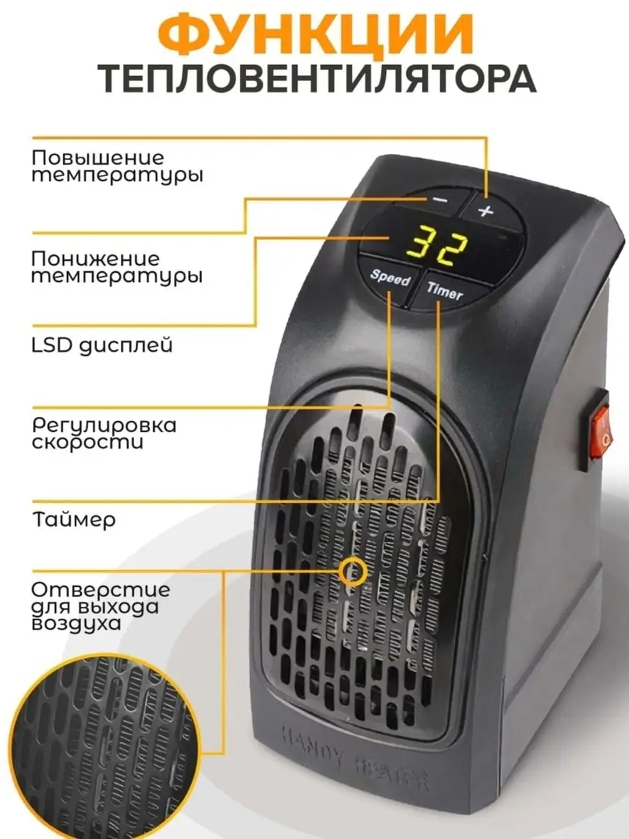 Обогреватель/ветерок/напольный электрический ветер/настенный/для дома и  дачи yashouse 49362754 купить за 1 026 ₽ в интернет-магазине Wildberries