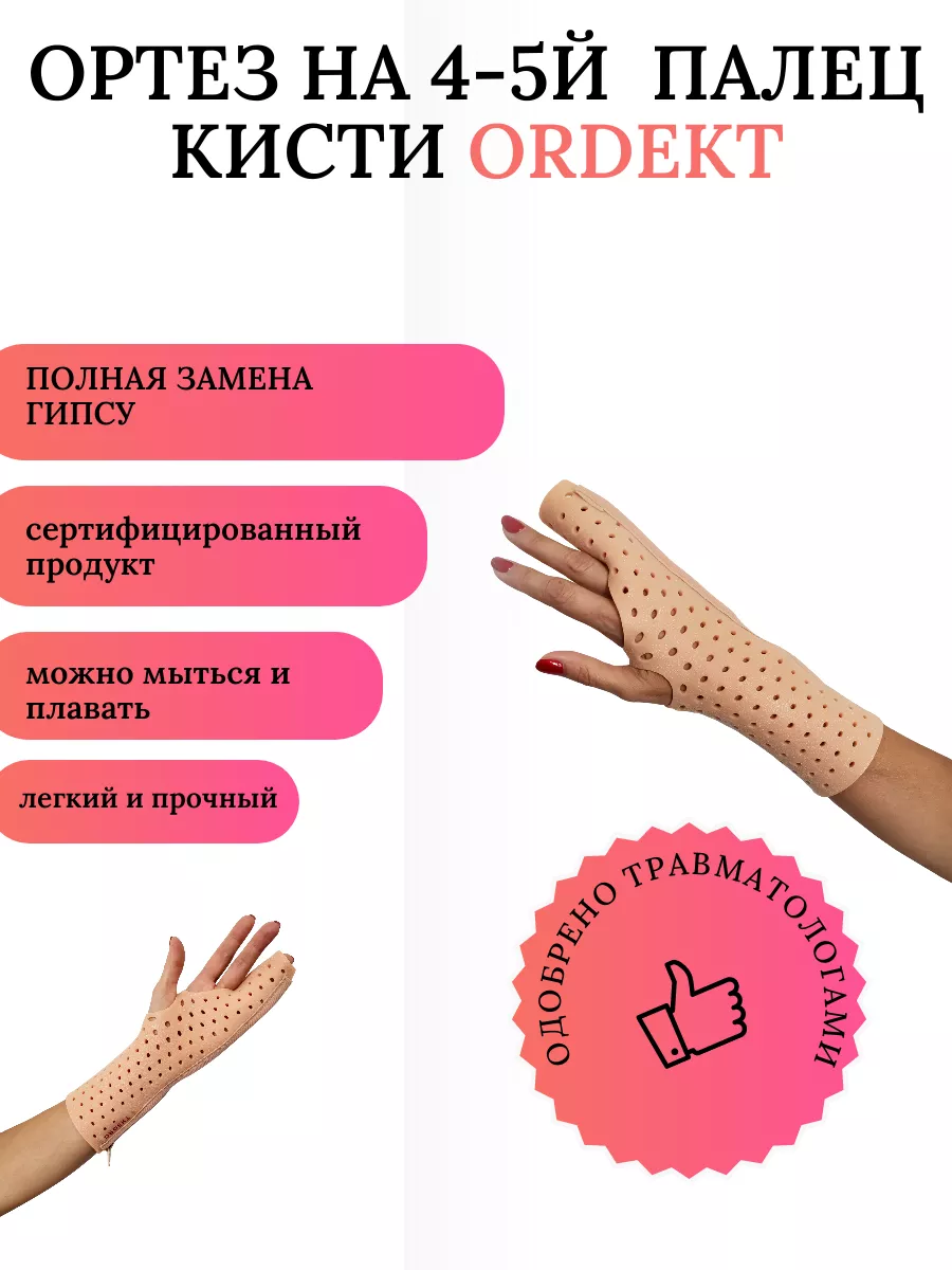 Ортез на IV-V пальцы кисти/ОРДЕКТ/Пластиковый гипс ORDEKT 49402904 купить  за 5 136 ₽ в интернет-магазине Wildberries