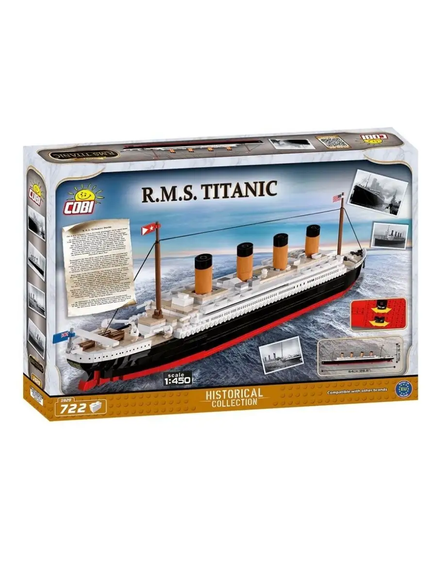 Титаник Круизный лайнер Конструктор Коби Titanic Cobi 1929 papa.by 49426562  купить за 5 333 ₽ в интернет-магазине Wildberries