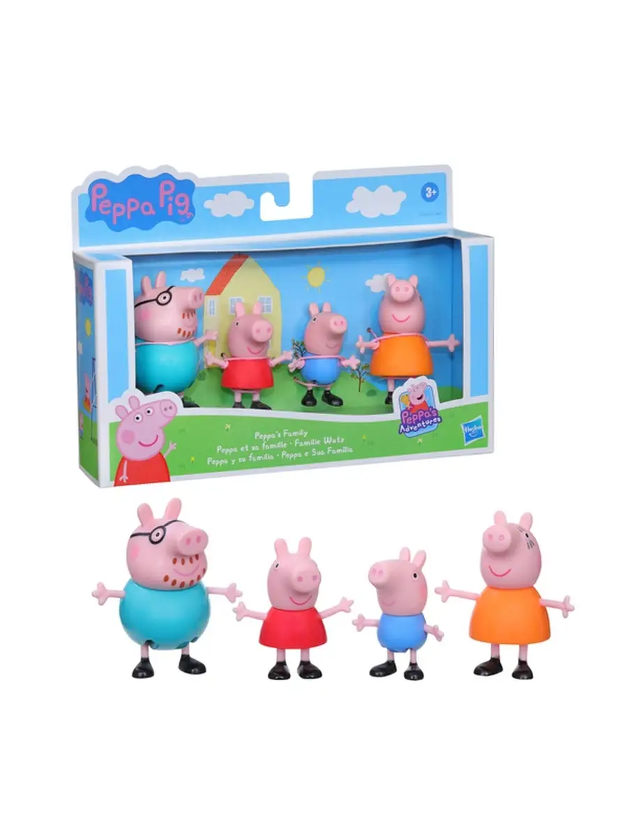 Игровой Набор Семья Пеппы классический/Peppa Pig - Пеппа, Папа Свин, Мама  Свинка, брат Джордж Peppa Pig 49567855 купить в интернет-магазине  Wildberries