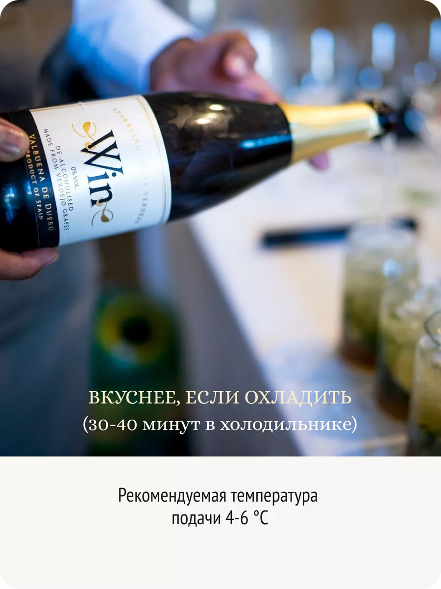 Безалкогольное шампанское сухое Verdejo Испания 0,0% Win Wine 49593854  купить за 2 587 ₽ в интернет-магазине Wildberries