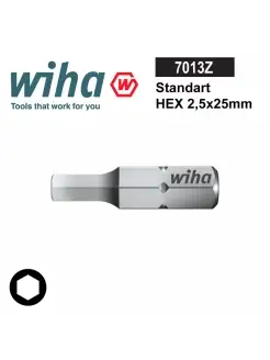 Бита шестигранная HEX 2,5 25мм Standart Wiha 7013Z 01704 Wiha 49610195 купить за 284 ₽ в интернет-магазине Wildberries