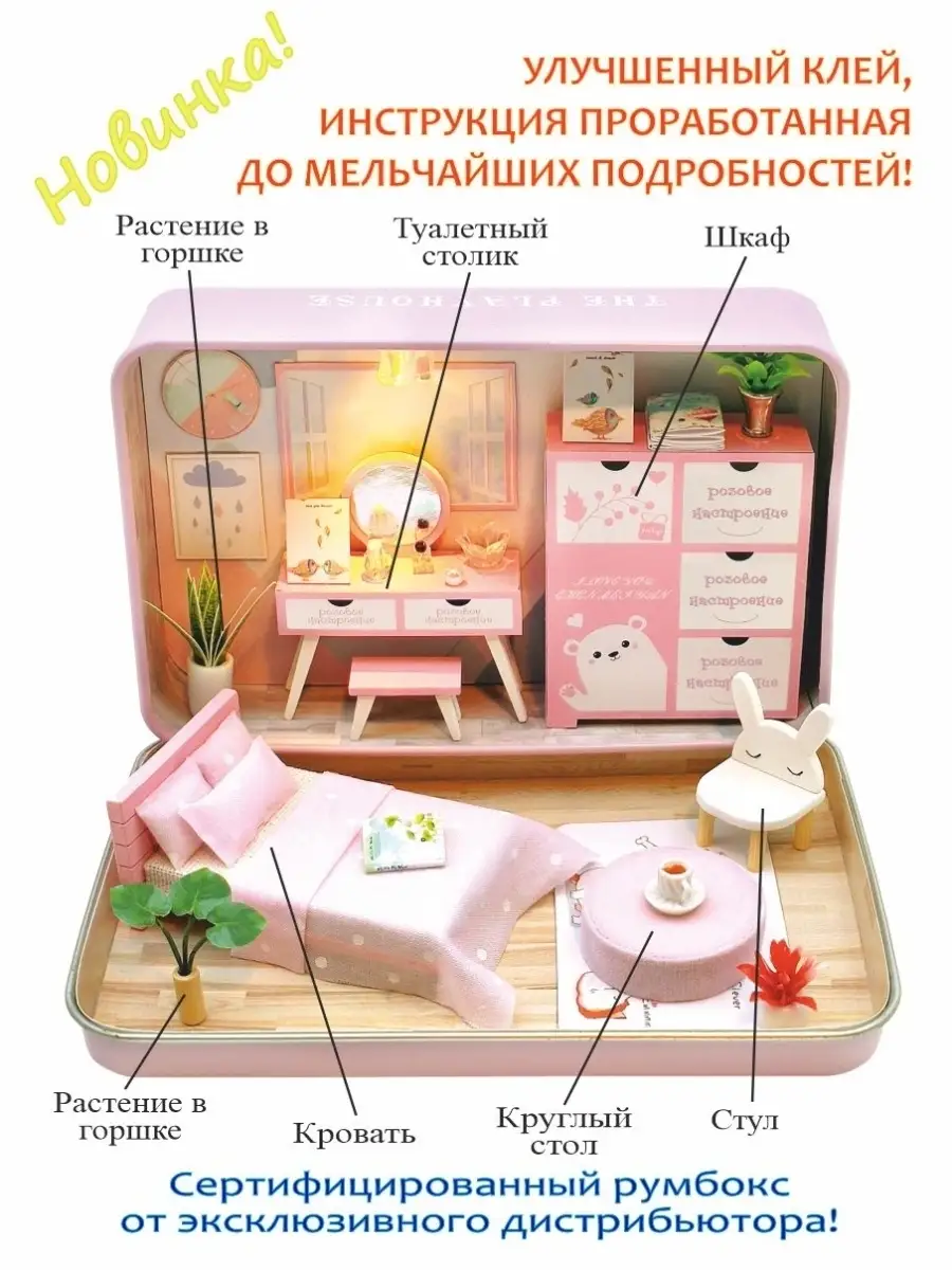 Румбокс/Сборная модель/Roombox/DIY House/Подарок Румбокс 49635535 купить за  1 472 ₽ в интернет-магазине Wildberries