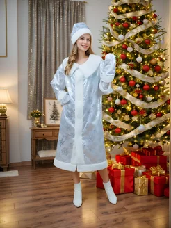 Костюм "Снегурочка" голубая Большие размеры dedmoroz-store 49636194 купить за 1 424 ₽ в интернет-магазине Wildberries