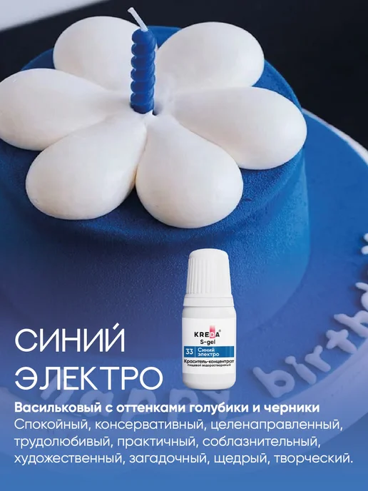 Kreda Набор ярких пищевых красителей для торта и крема, вариант, фото 8