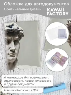 Обложка на автодокументы "Давид" Kawaii Factory 49727200 купить за 263 ₽ в интернет-магазине Wildberries