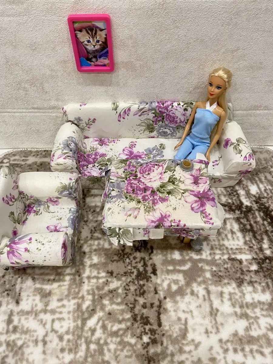 Мебель для куклы барби Спальня, кукла, кровать, мебель для домика барби
