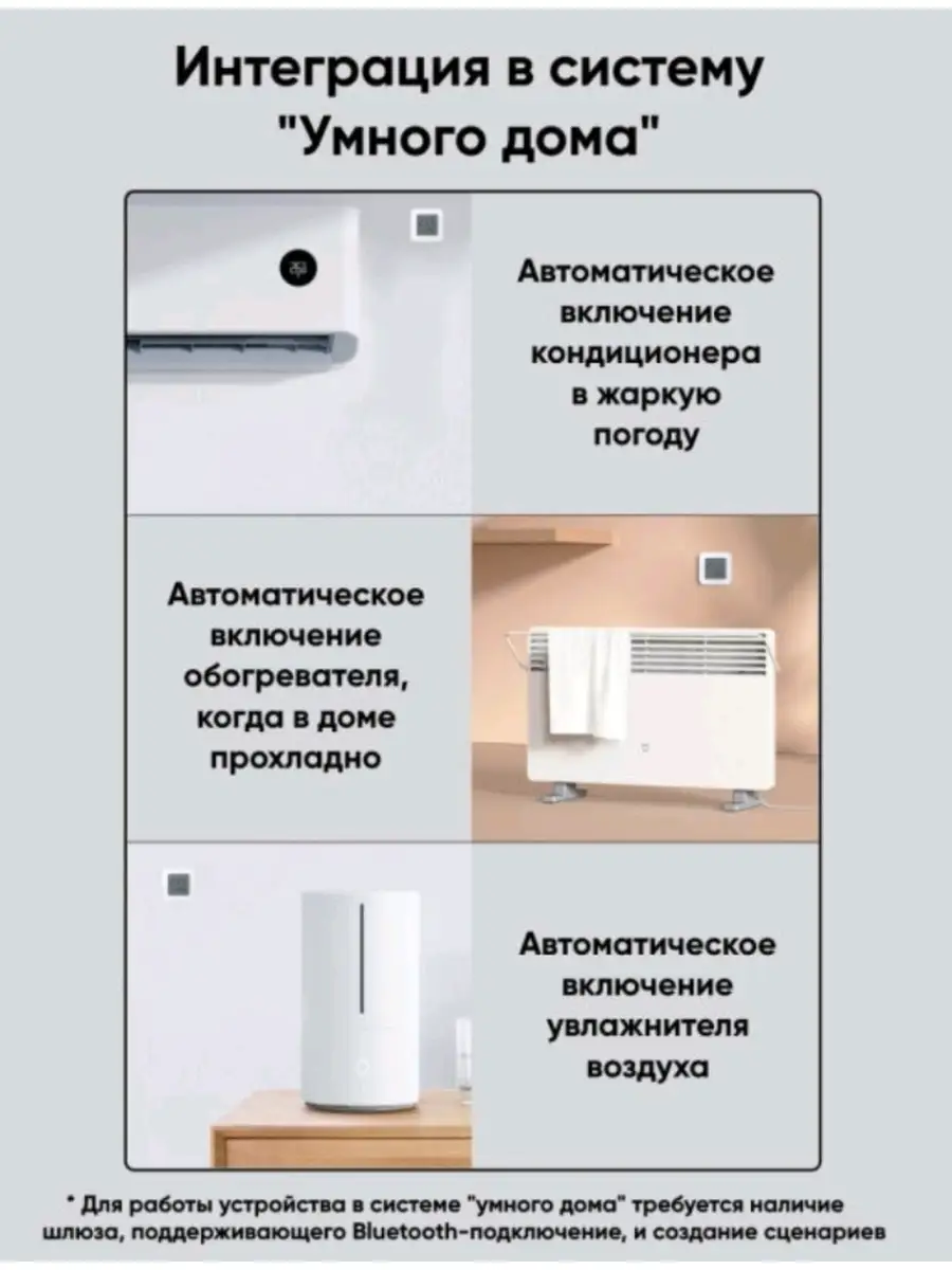 Датчик температуры и влажности Xiaomi Mi Temperature and Humidity Monitor 2  49759188 купить в интернет-магазине Wildberries