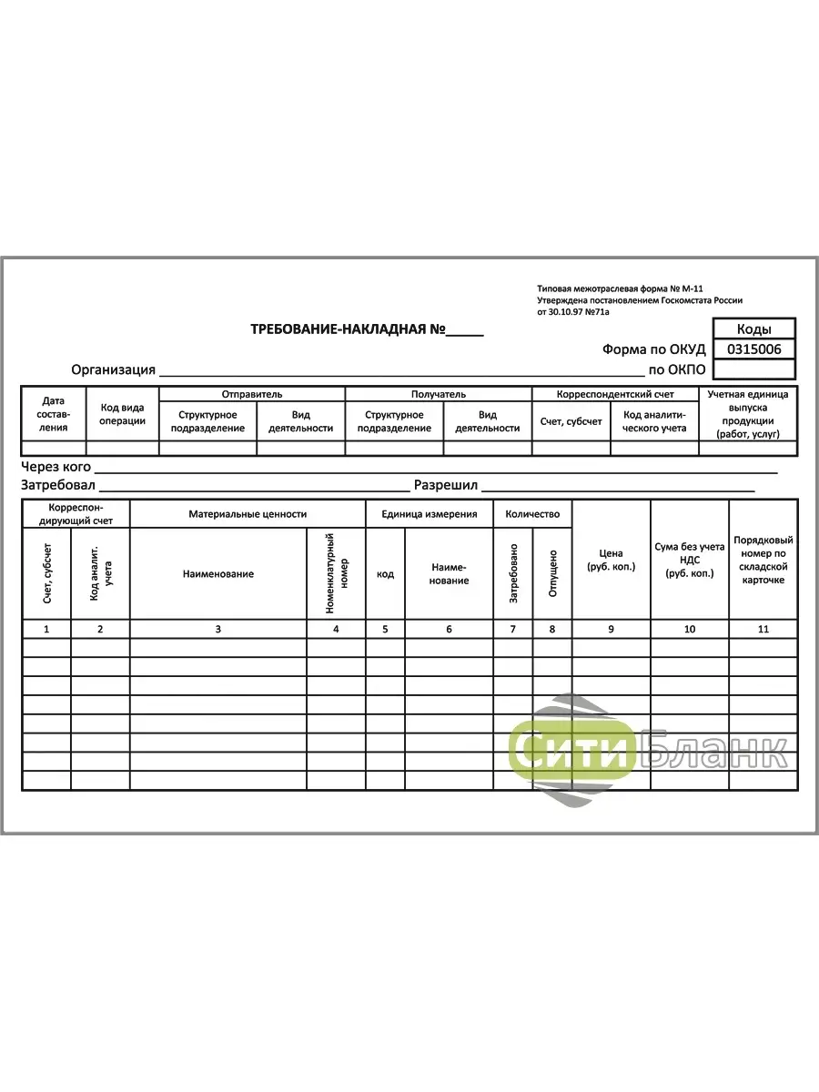 Форма м-11 требование-накладная медицинской организации. Накладная форма м11. Накладная форма м11. Бланк формы м 11 требование накладная. Бланк формы м 11 требование накладная.