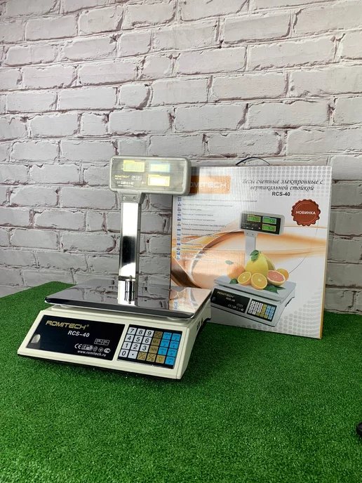 Romitech RCS 40 для магазина фасовочные настольные Весы торговые со стойкой до 40 кг сертифицированные, 40 кг, фото 3