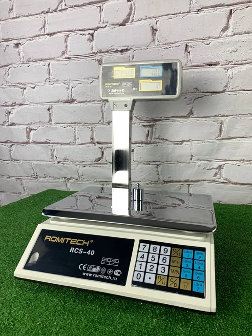 Romitech RCS 40 для магазина фасовочные настольные Весы торговые со стойкой до 40 кг сертифицированные, 40 кг, фото 7