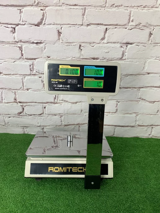 Romitech RCS 40 для магазина фасовочные настольные Весы торговые со стойкой до 40 кг сертифицированные, 40 кг, фото 8