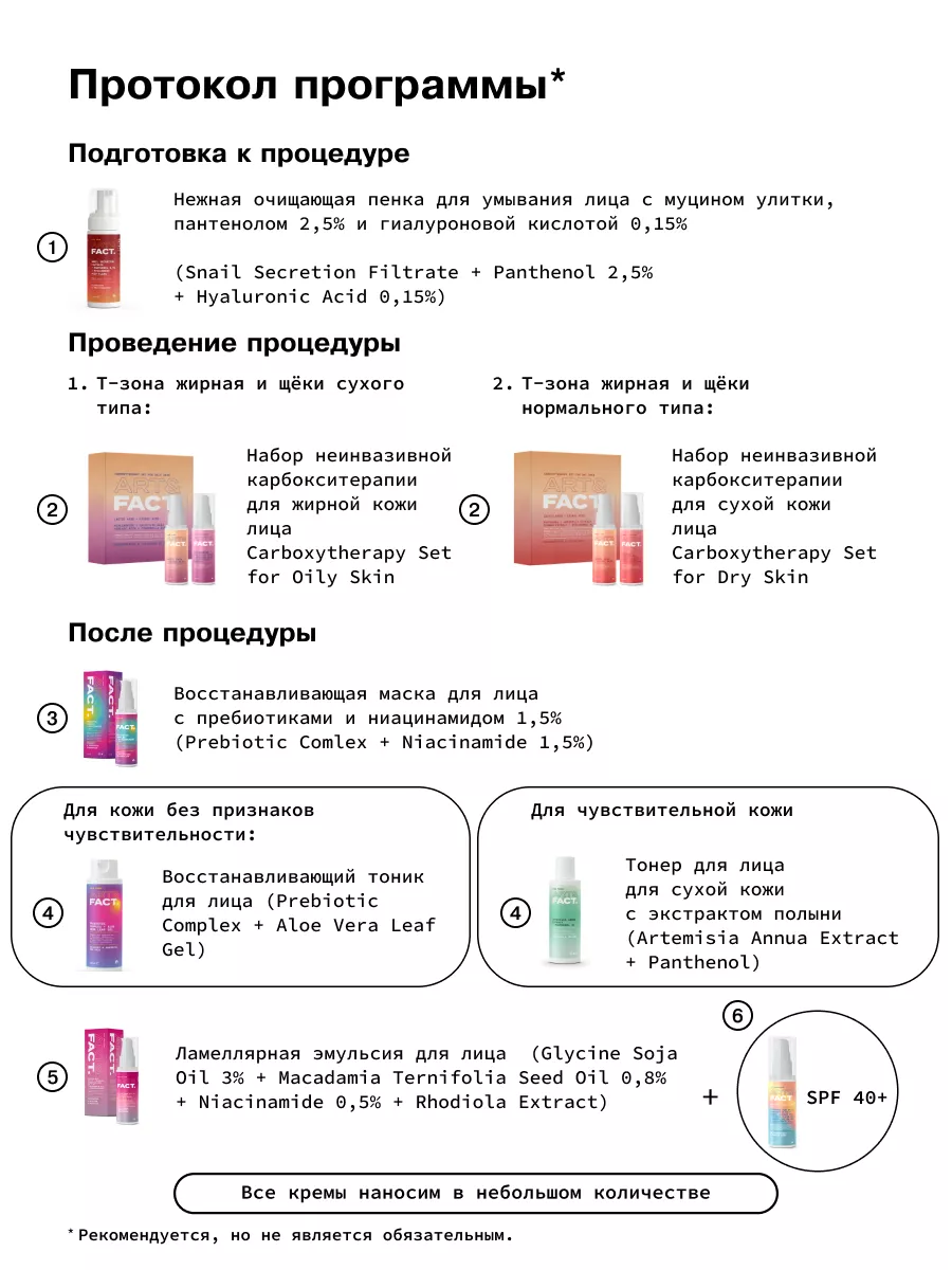 Набор карбокситерапии для сухой кожи ART&FACT. 49854547 купить за 925 ₽ в  интернет-магазине Wildberries