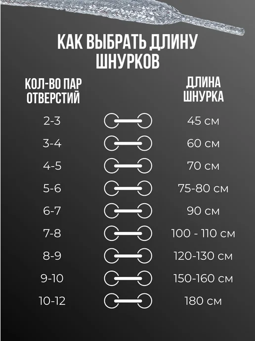 ONLITOP Шнурки для обуви длинные 110 см, серый, фото 3