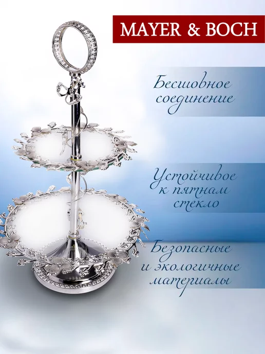 Конфетница этажерка фруктовница 2-а яруса - фото 14