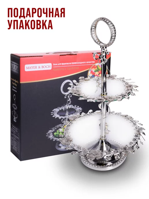 Конфетница этажерка фруктовница 2-а яруса - фото 15