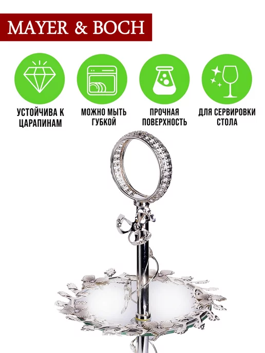 Конфетница этажерка фруктовница 2-а яруса - фото 7