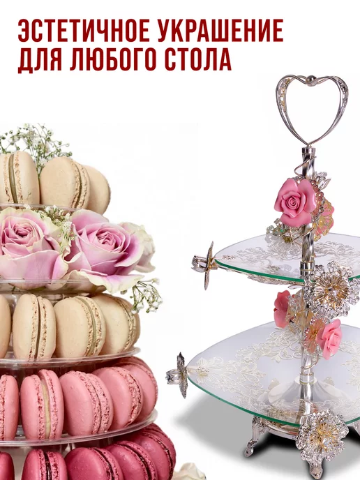 Конфетница 2 яруса - фото 12