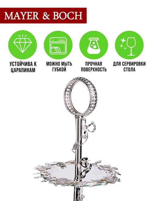 Конфетница этажерка фруктовница 3-х ярусная - фото 5