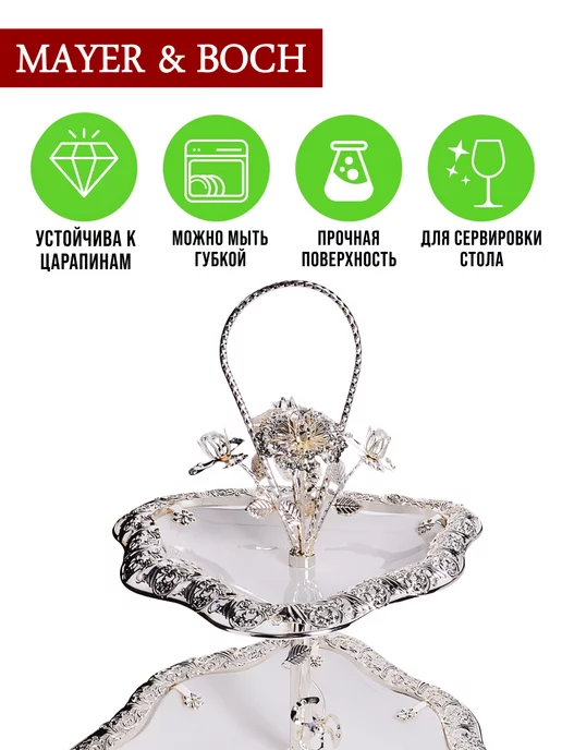 Конфетница фруктовница этажерка 2-х яр. - фото 6