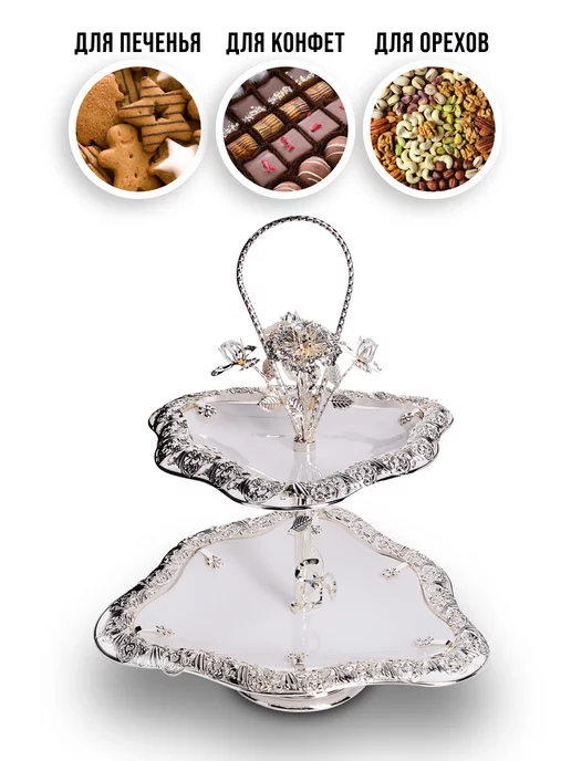 Конфетница фруктовница этажерка 2-х яр. - фото 9