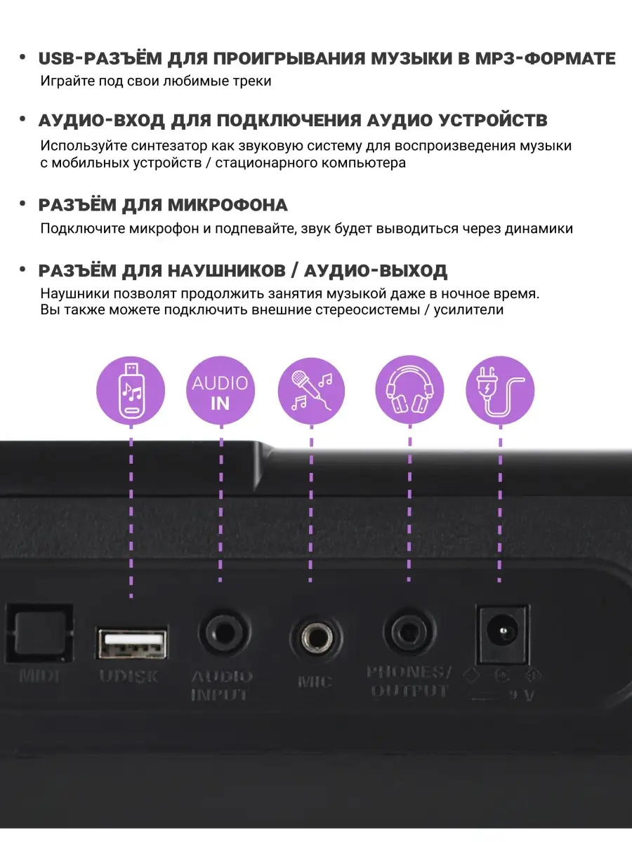 Синтезатор TESLER KB-6170 TESLER 49895351 купить в интернет-магазине  Wildberries