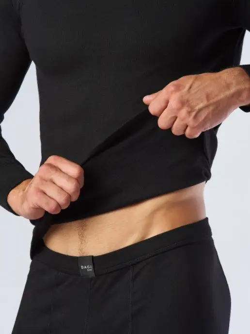 PREMIUM UNDERWEAR Термолонгслив термобелье мужской спорт, черный, фото 3