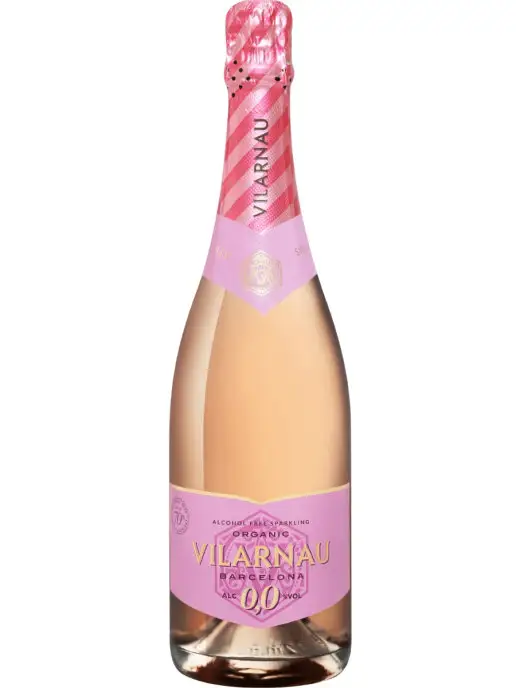 Vilarnau Безалкогольное игристое вино Organic Rose 0.75л, 750 мл