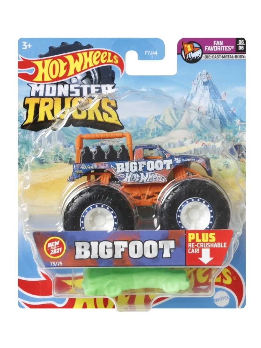 Машинка Hot Wheels Monster trucks Монстр-трак коллекционный Hot Wheels  49975208 купить в интернет-магазине Wildberries