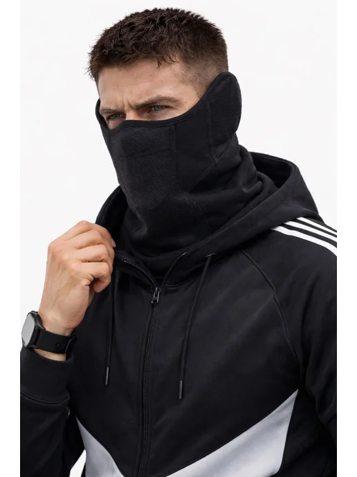 Genwarsen Снуд спортивный зимний флисовый бафф гейтор манишка, черный, фото 2