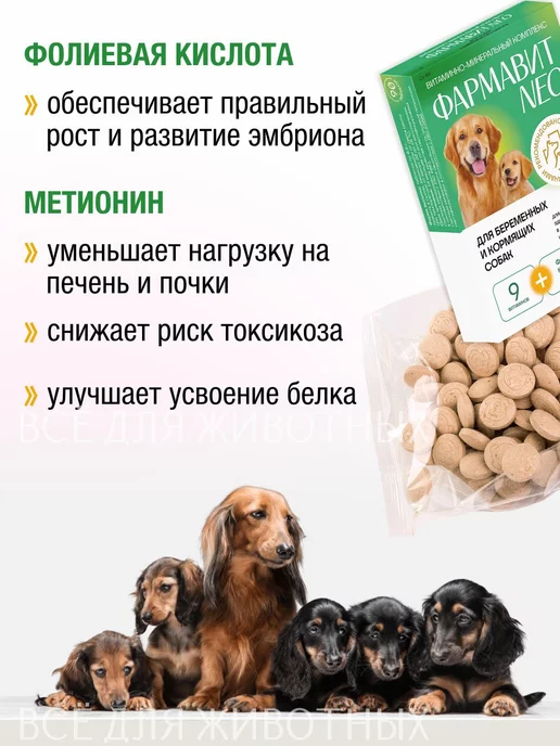 Фармавит NEO Витамины для собак беременных и кормящих фолиевая кислота, вариант, фото 4