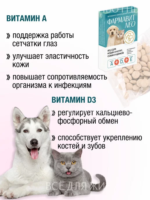 Фармавит NEO Витамины для суставов и шерсти собак, собак и кошек суставов, фото 4