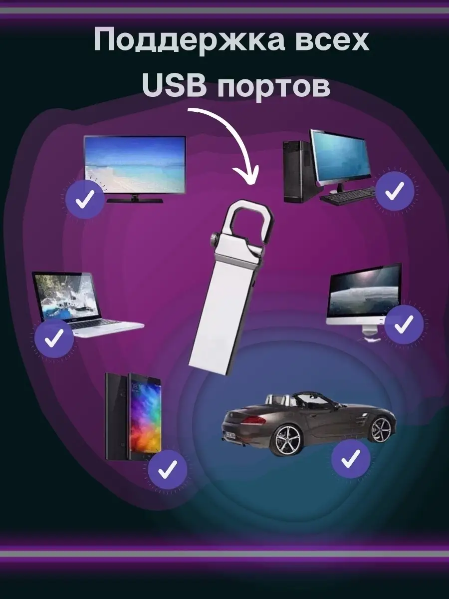 Флешка 2 тб usb flash-накопитель 3.0 Флешка Подарок 50233753 купить за 647  ₽ в интернет-магазине Wildberries