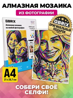 Алмазная мозаика по фотографии POP-ART QBRIX 50271467 купить за 990 ₽ в интернет-магазине Wildberries