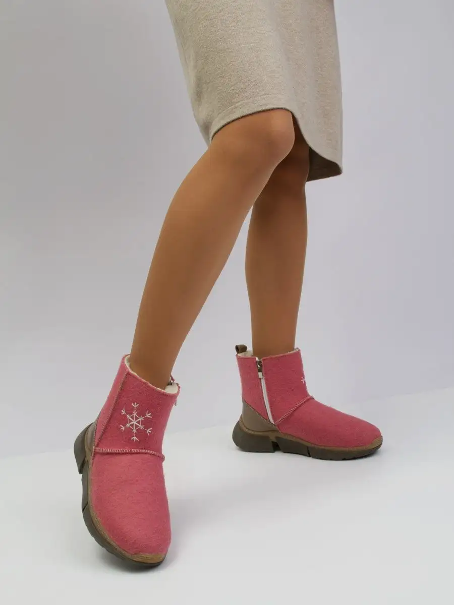 Войлочные ботинки женские на валберис